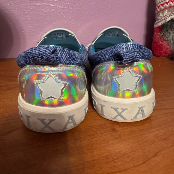 Pixar Slip-On Sneakers - Iridescent and Blue size 7 - Picture 3 of 7